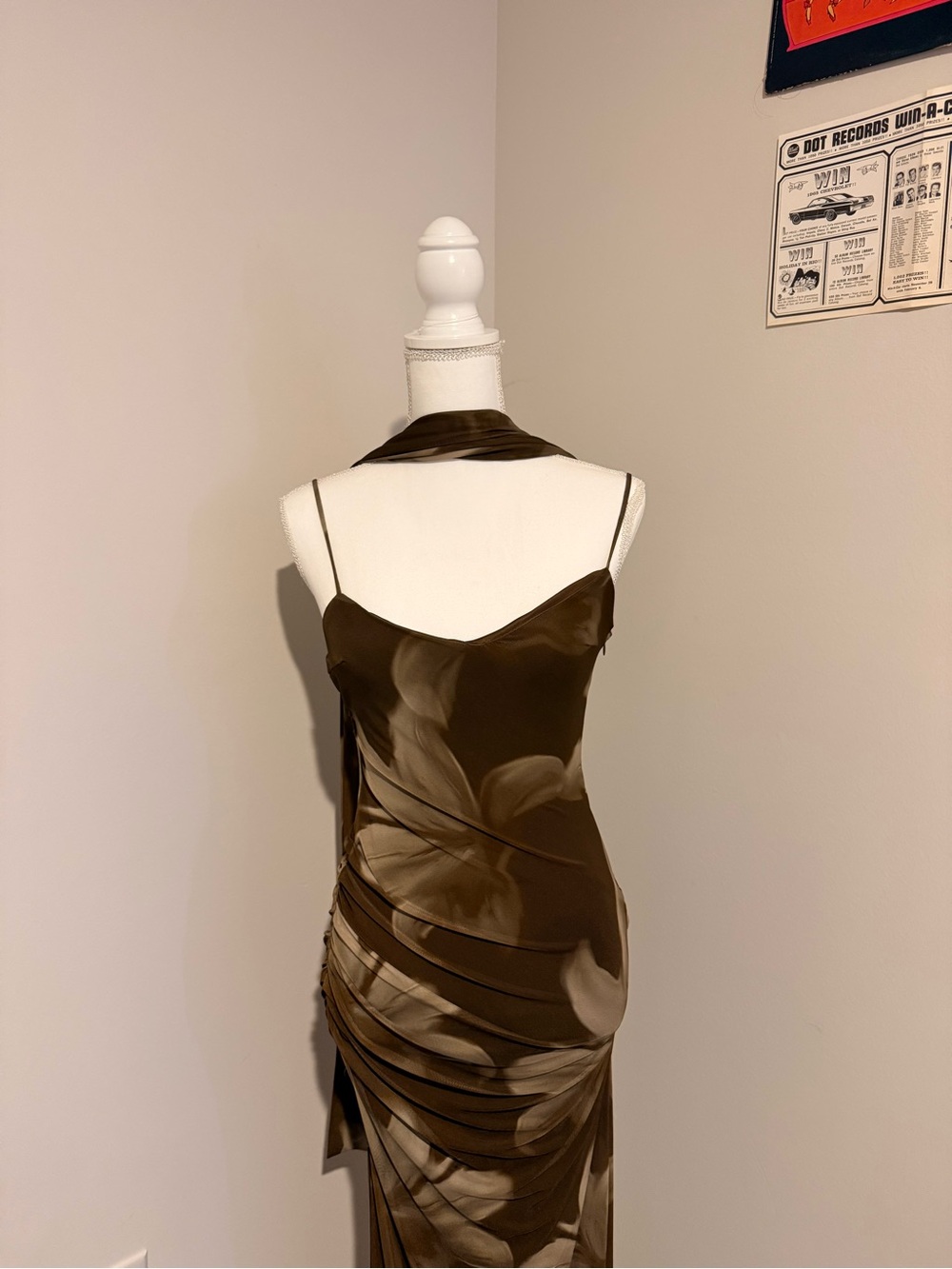 ZARA Brown Dress with Scarf